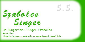 szabolcs singer business card